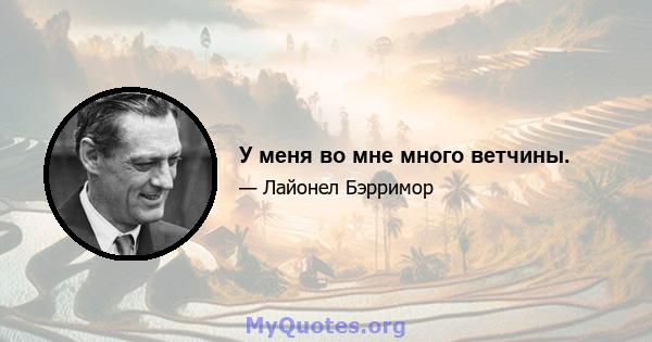 У меня во мне много ветчины.