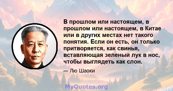 В прошлом или настоящем, в прошлом или настоящем, в Китае или в других местах нет такого понятия. Если он есть, он только притворяется, как свинья, вставляющая зеленый лук в нос, чтобы выглядеть как слон.