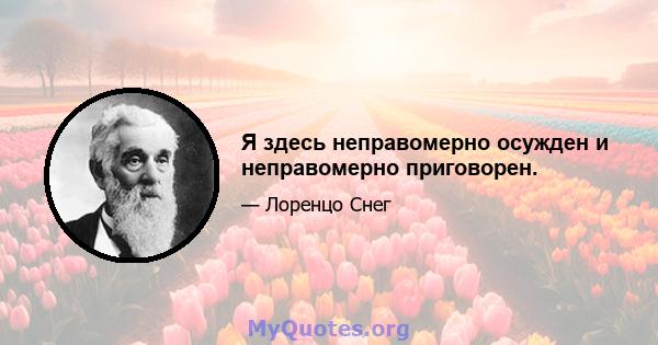 Я здесь неправомерно осужден и неправомерно приговорен.