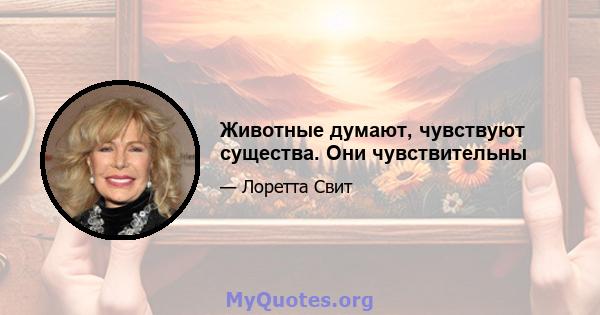 Животные думают, чувствуют существа. Они чувствительны