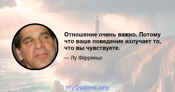 Отношение очень важно. Потому что ваше поведение излучает то, что вы чувствуете.