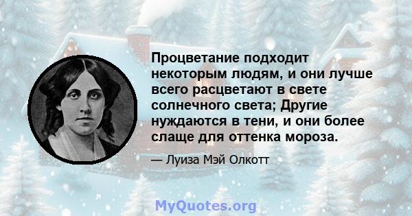 Процветание подходит некоторым людям, и они лучше всего расцветают в свете солнечного света; Другие нуждаются в тени, и они более слаще для оттенка мороза.