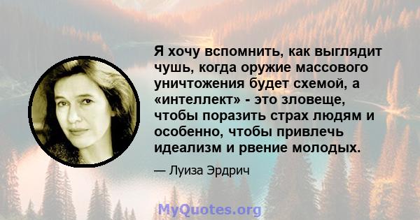 Я хочу вспомнить, как выглядит чушь, когда оружие массового уничтожения будет схемой, а «интеллект» - это зловеще, чтобы поразить страх людям и особенно, чтобы привлечь идеализм и рвение молодых.