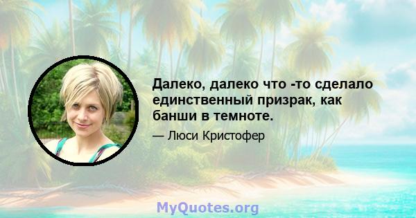 Далеко, далеко что -то сделало единственный призрак, как банши в темноте.