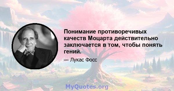 Понимание противоречивых качеств Моцарта действительно заключается в том, чтобы понять гений.