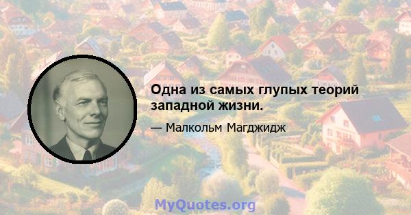 Одна из самых глупых теорий западной жизни.