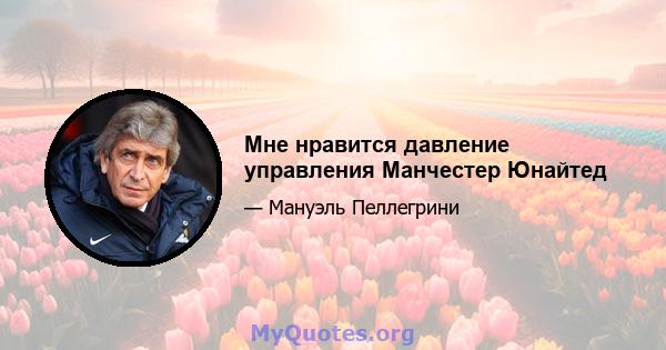 Мне нравится давление управления Манчестер Юнайтед