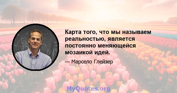 Карта того, что мы называем реальностью, является постоянно меняющейся мозаикой идей.