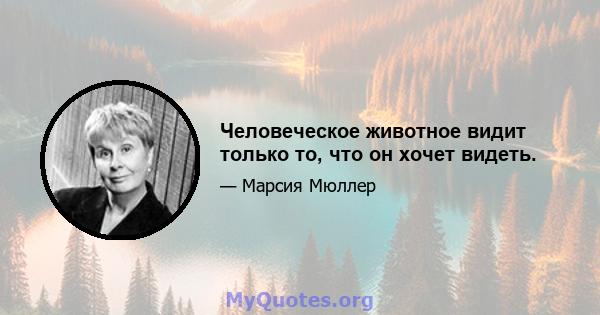 Человеческое животное видит только то, что он хочет видеть.