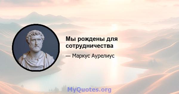 Мы рождены для сотрудничества