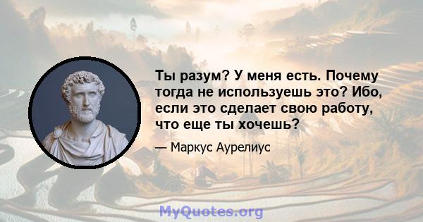 Ты разум? У меня есть. Почему тогда не используешь это? Ибо, если это сделает свою работу, что еще ты хочешь?