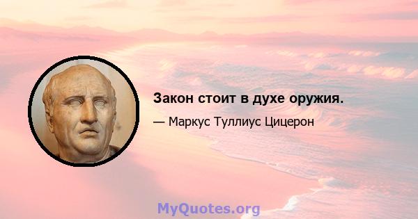 Закон стоит в духе оружия.