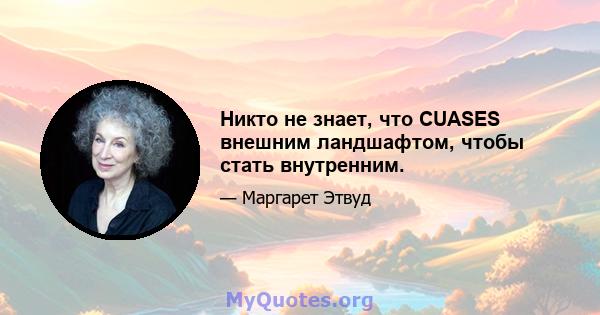 Никто не знает, что CUASES внешним ландшафтом, чтобы стать внутренним.