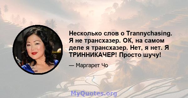 Несколько слов о Trannychasing. Я не трансхазер. ОК, на самом деле я трансхазер. Нет, я нет. Я ТРИННИКАЧЕР! Просто шучу!