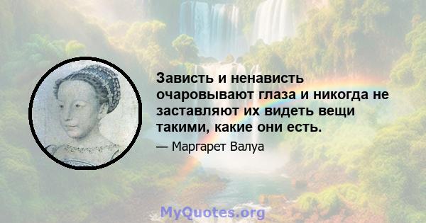 Зависть и ненависть очаровывают глаза и никогда не заставляют их видеть вещи такими, какие они есть.