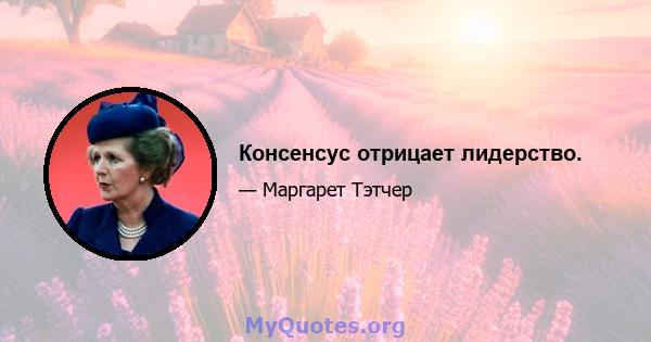 Консенсус отрицает лидерство.