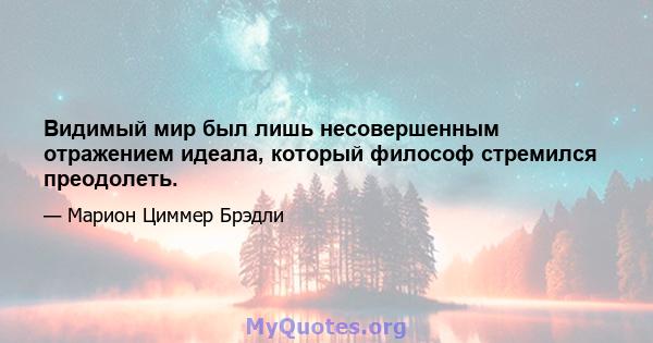 Видимый мир был лишь несовершенным отражением идеала, который философ стремился преодолеть.