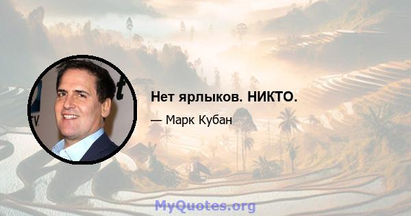 Нет ярлыков. НИКТО.