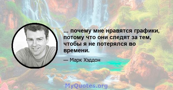 ... почему мне нравятся графики, потому что они следят за тем, чтобы я не потерялся во времени.