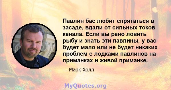 Павлин бас любит спрятаться в засаде, вдали от сильных токов канала. Если вы рано ловить рыбу и знать эти павлины, у вас будет мало или не будет никаких проблем с лодками павлинов на приманках и живой приманке.