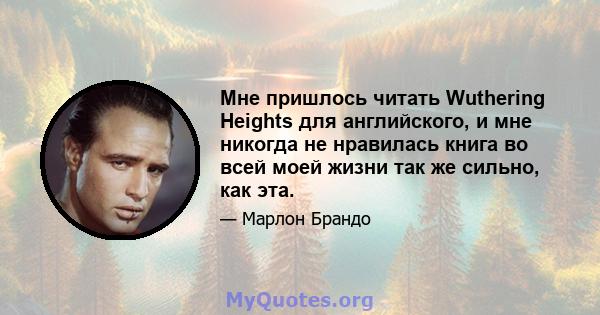 Мне пришлось читать Wuthering Heights для английского, и мне никогда не нравилась книга во всей моей жизни так же сильно, как эта.