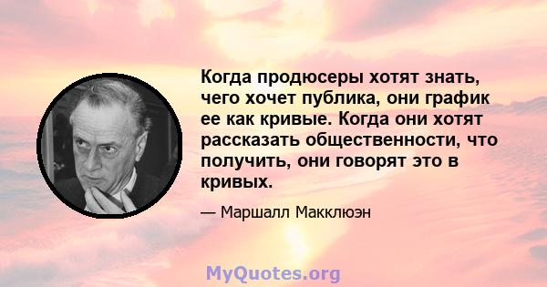 Когда продюсеры хотят знать, чего хочет публика, они график ее как кривые. Когда они хотят рассказать общественности, что получить, они говорят это в кривых.