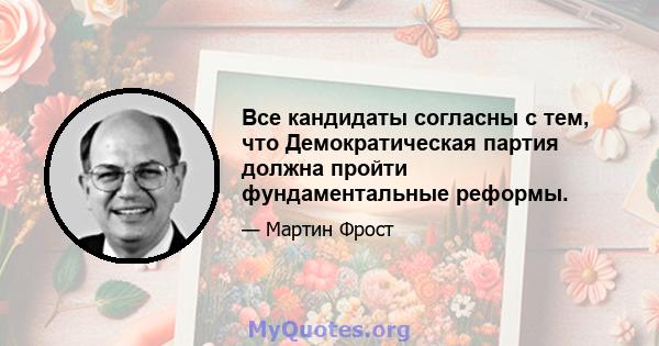 Все кандидаты согласны с тем, что Демократическая партия должна пройти фундаментальные реформы.