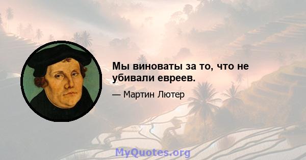 Мы виноваты за то, что не убивали евреев.