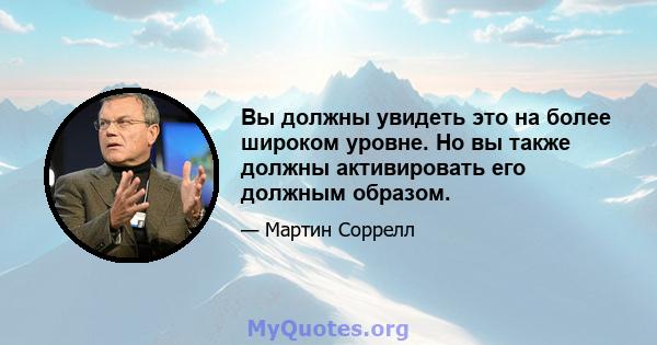 Вы должны увидеть это на более широком уровне. Но вы также должны активировать его должным образом.