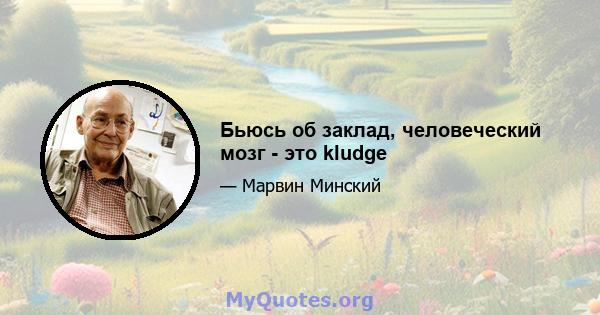 Бьюсь об заклад, человеческий мозг - это kludge