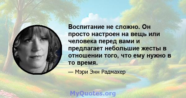 Воспитание не сложно. Он просто настроен на вещь или человека перед вами и предлагает небольшие жесты в отношении того, что ему нужно в то время.