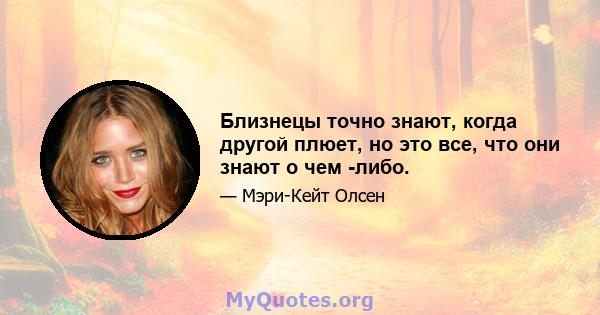 Близнецы точно знают, когда другой плюет, но это все, что они знают о чем -либо.