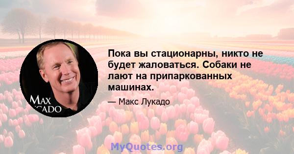 Пока вы стационарны, никто не будет жаловаться. Собаки не лают на припаркованных машинах.