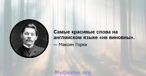 Самые красивые слова на английском языке «не виновны».