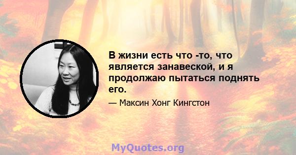 В жизни есть что -то, что является занавеской, и я продолжаю пытаться поднять его.