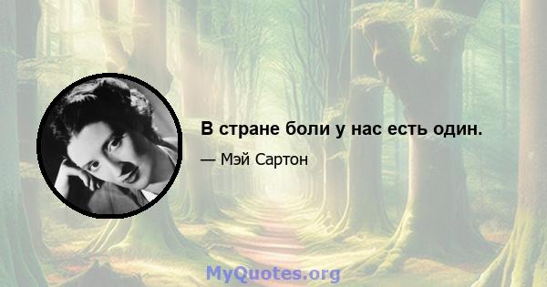 В стране боли у нас есть один.