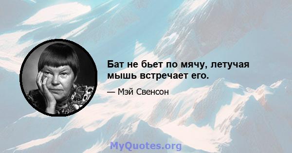 Бат не бьет по мячу, летучая мышь встречает его.