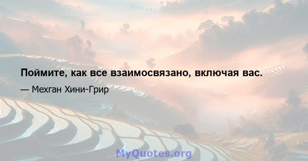 Поймите, как все взаимосвязано, включая вас.