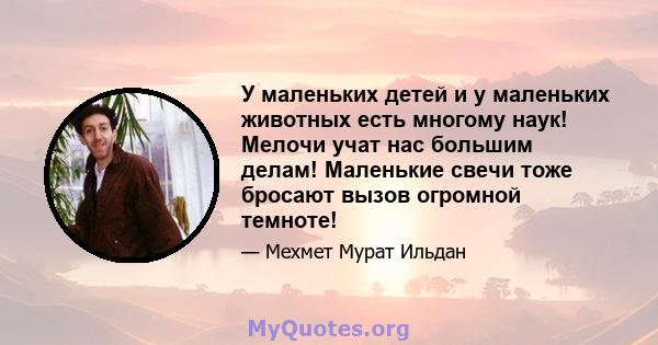 У маленьких детей и у маленьких животных есть многому наук! Мелочи учат нас большим делам! Маленькие свечи тоже бросают вызов огромной темноте!