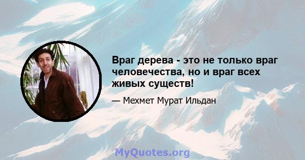 Враг дерева - это не только враг человечества, но и враг всех живых существ!