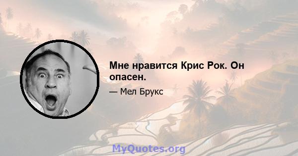 Мне нравится Крис Рок. Он опасен.