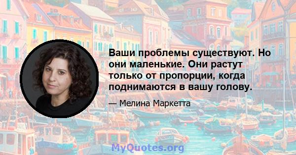 Ваши проблемы существуют. Но они маленькие. Они растут только от пропорции, когда поднимаются в вашу голову.