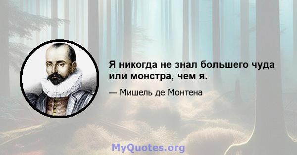 Я никогда не знал большего чуда или монстра, чем я.