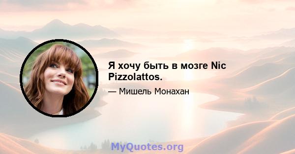 Я хочу быть в мозге Nic Pizzolattos.