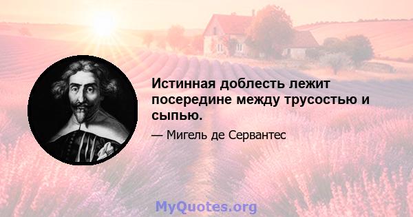 Истинная доблесть лежит посередине между трусостью и сыпью.