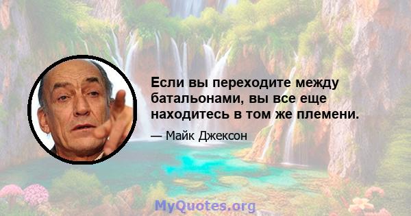 Если вы переходите между батальонами, вы все еще находитесь в том же племени.