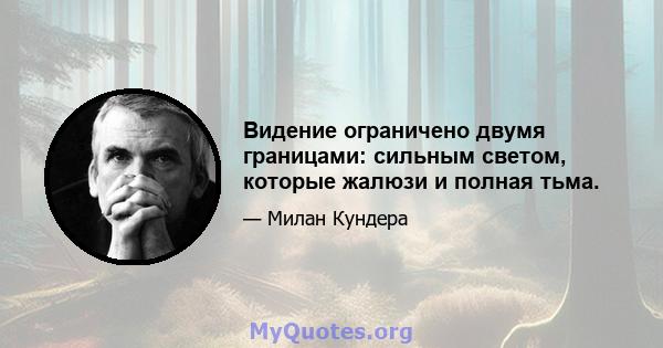 Видение ограничено двумя границами: сильным светом, которые жалюзи и полная тьма.