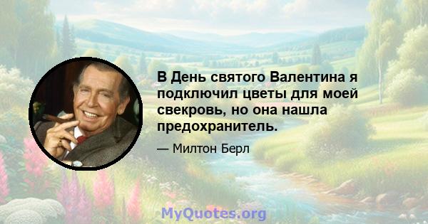 В День святого Валентина я подключил цветы для моей свекровь, но она нашла предохранитель.