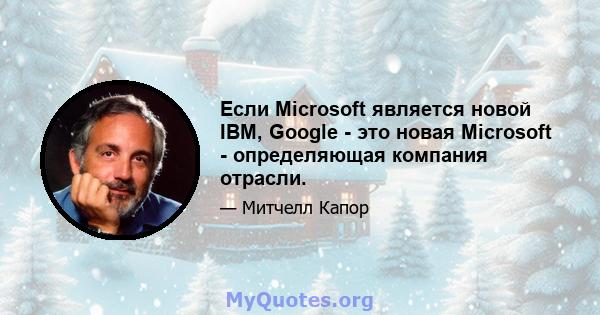 Если Microsoft является новой IBM, Google - это новая Microsoft - определяющая компания отрасли.