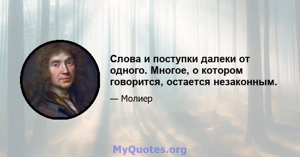 Слова и поступки далеки от одного. Многое, о котором говорится, остается незаконным.